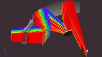 Simulation of the nominal beam in a spectrometer.